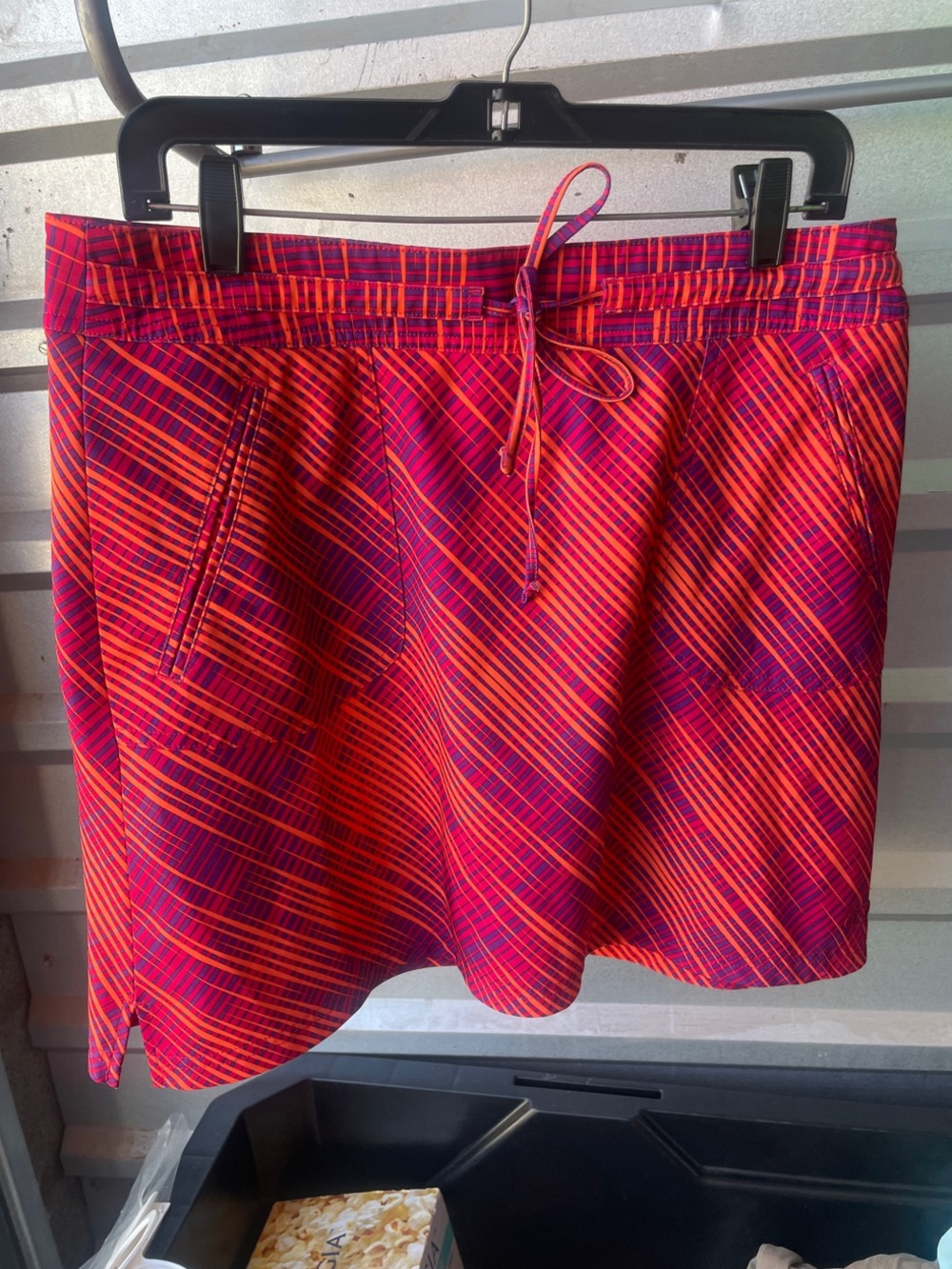 Oakley Pink and Orange Diagonal Stripe Skirt